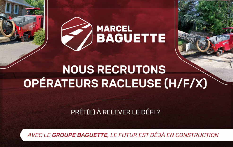 Visuel pour le recrutement d'ouvriers racleuse au sein de Groupe Baguette