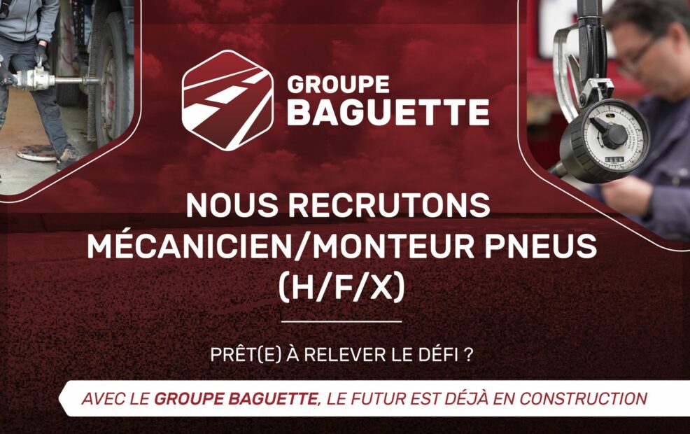 Visuel pour le recrutement d'un mécanicien/monteur pneus